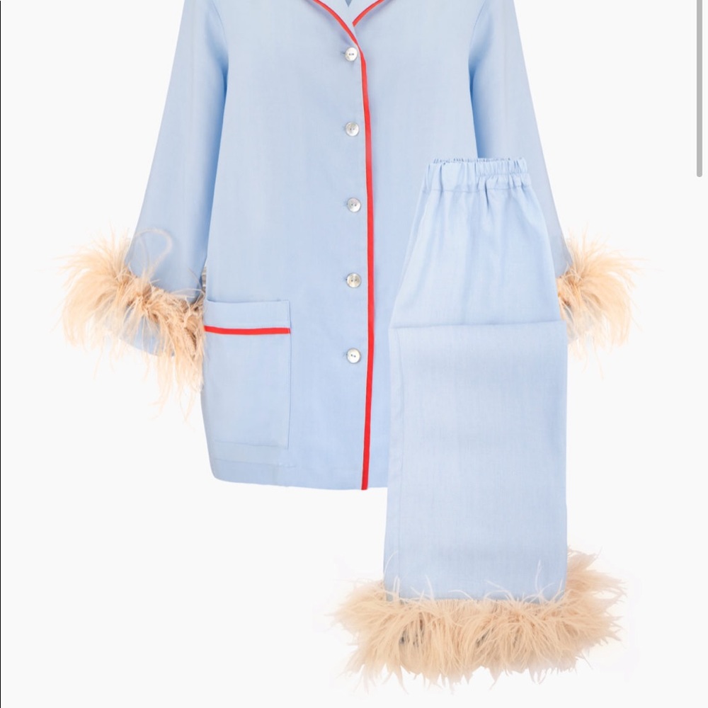 Sleeper Blue Party Pajamas with Double Feathers